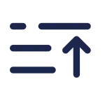 List Arrow Up Minimalistic SVG Icon